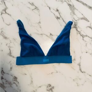 Skims Cotton Rib Plunge Bralette